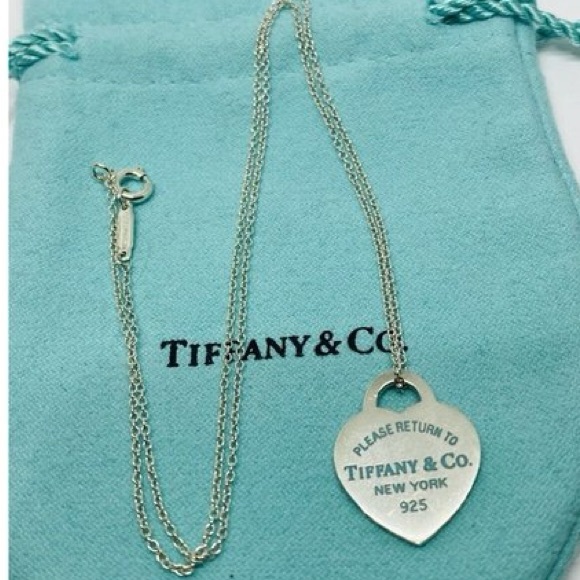 AUTHENTIC Tiffany & Co. Return to Tiffany Necklace Sterling Silver .925 Heart - Picture 1 of 7
